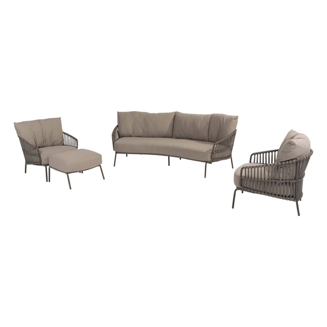 4 Seasons Outdoor Capalbio Lounge Set + Finn Couchtisch Kieselform 125 cm