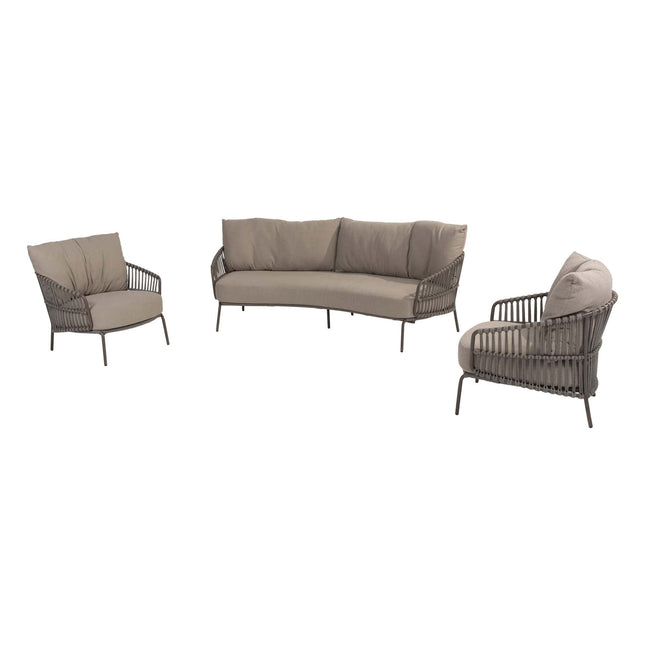 4 Seasons Outdoor Capalbio Lounge Set + Finn Couchtisch Kieselform 125 cm