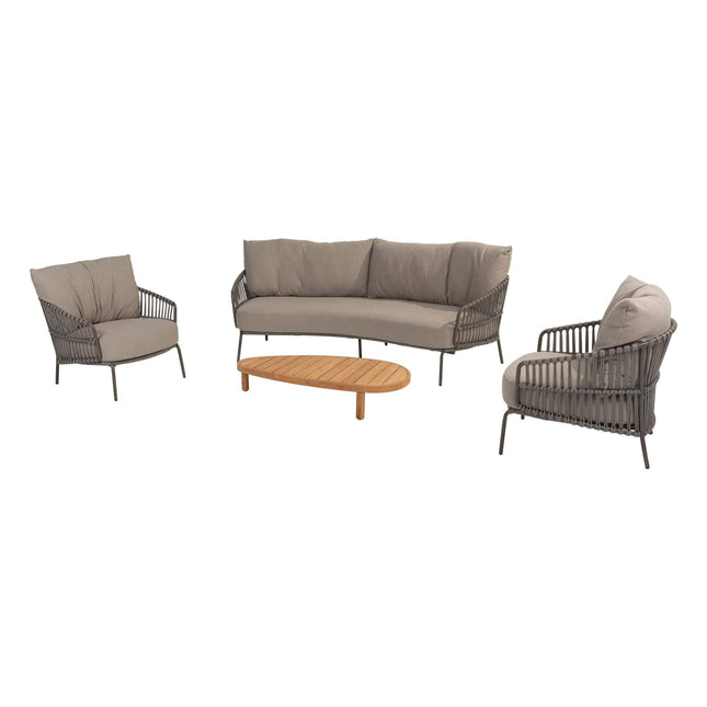 4 Seasons Outdoor Capalbio Lounge Set + Finn Couchtisch Kieselform 125 cm