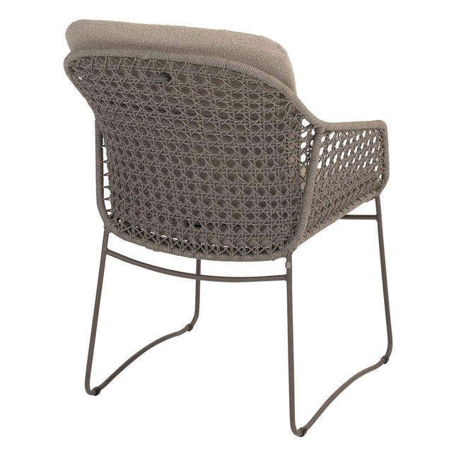 4 Seasons Outdoor Moretti High Back Speisesuhl + Arizona Tisch Keramikblatt Kieselform 240 cm