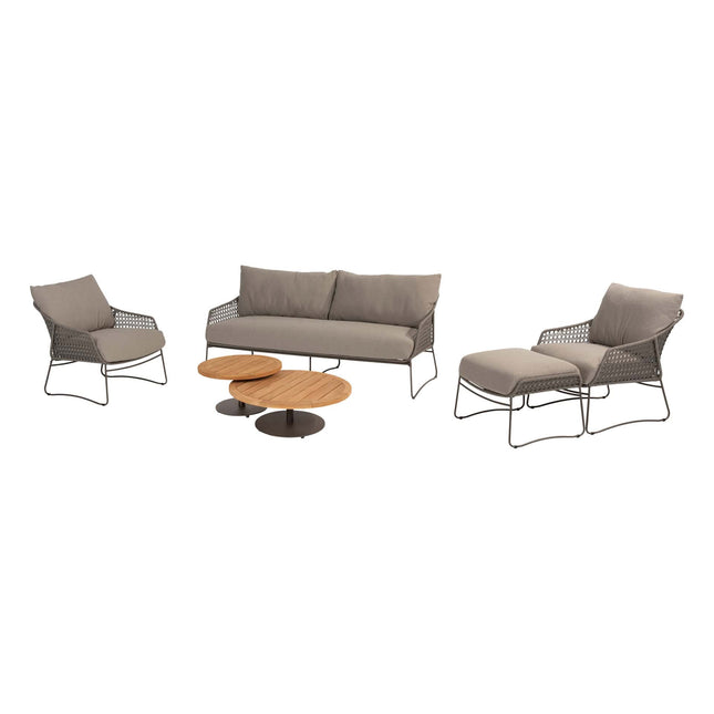 4 Seasons Outdoor Moretti Lounge Set + Volta Kaffeetische Terre