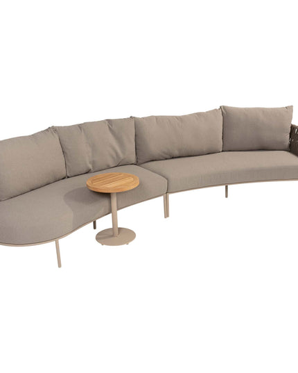 4 Seasons Outdoor Comino Lounge Sofa + Volta Seiten Tabelle 45 Ø cm Latte