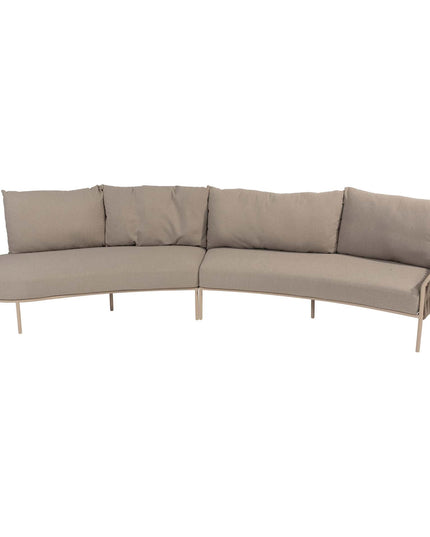 4 Seasons Outdoor Comino Lounge Sofa + Volta Seiten Tabelle 45 Ø cm Latte