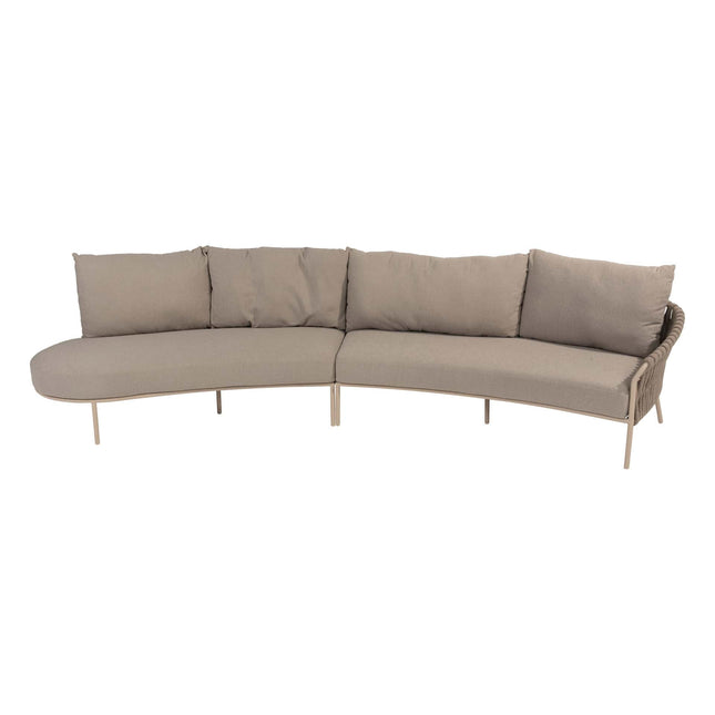 4 Seasons Outdoor Comino Lounge Sofa + Volta Seiten Tabelle 45 Ø cm Latte