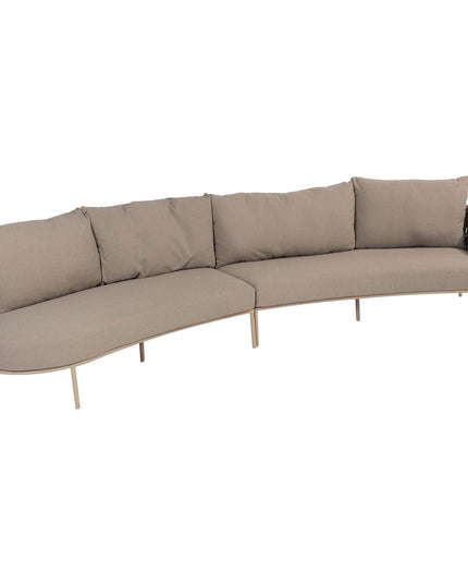 4 Seasons Outdoor Comino Lounge Sofa + Volta Seiten Tabelle 45 Ø cm Latte