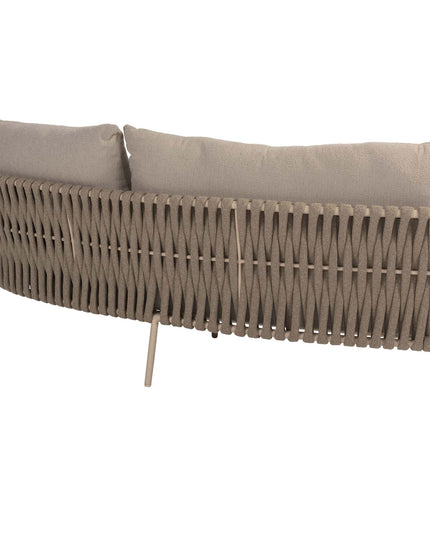 4 Seasons Outdoor Comino Lounge Sofa + Volta Seiten Tabelle 45 Ø cm Latte