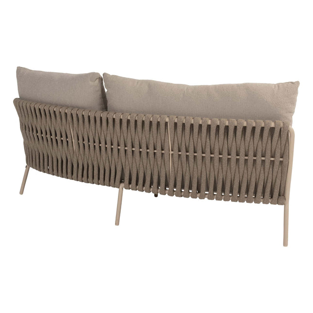 4 Seasons Outdoor Comino Lounge Sofa + Volta Seiten Tabelle 45 Ø cm Latte