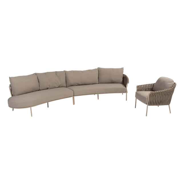 4 Seasons Outdoor Comino Lounge Sofa + Low Dining Stuhl Stuhl