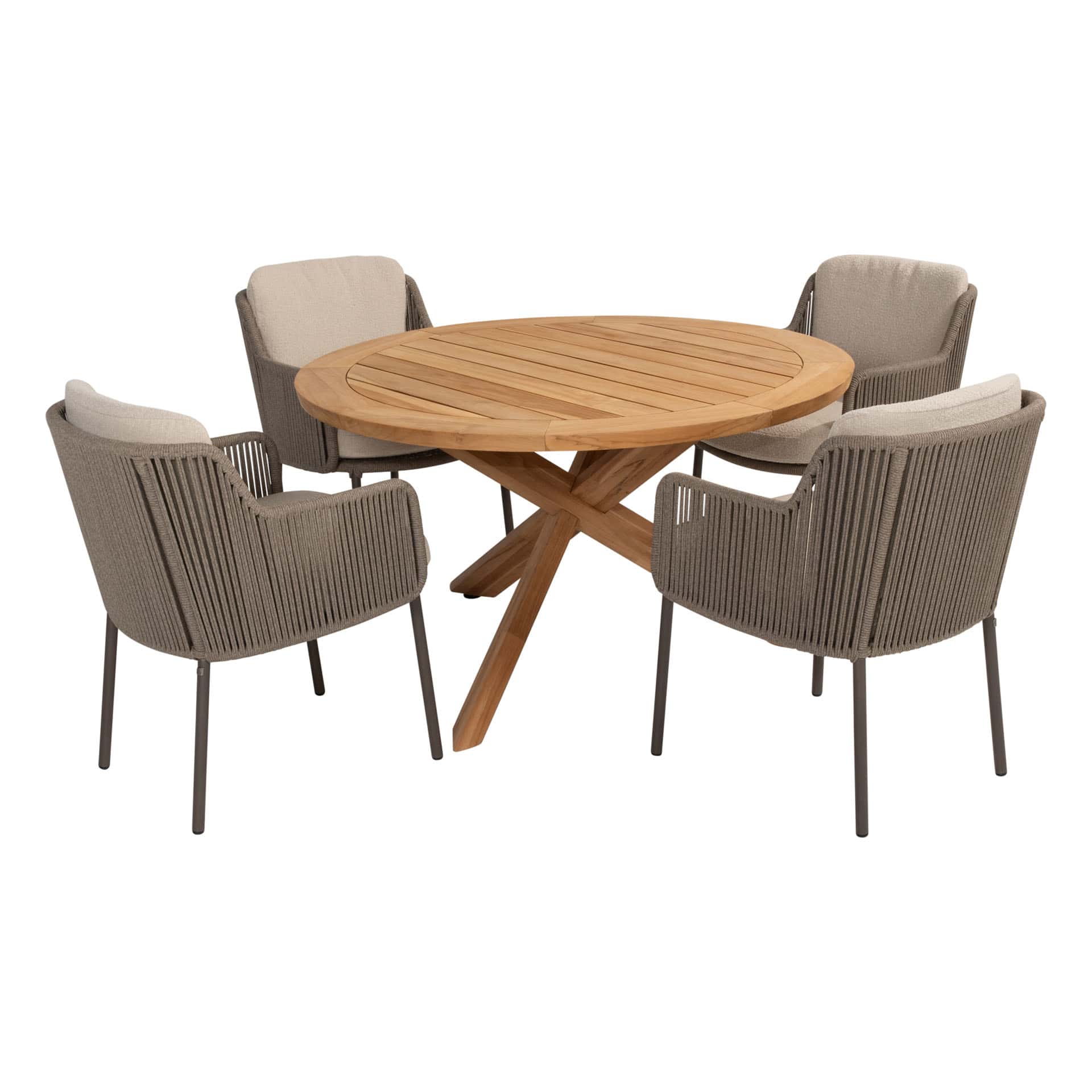 4SO Bernini dining set (4 st.) + Taste 4SO Prado tafel 130cm