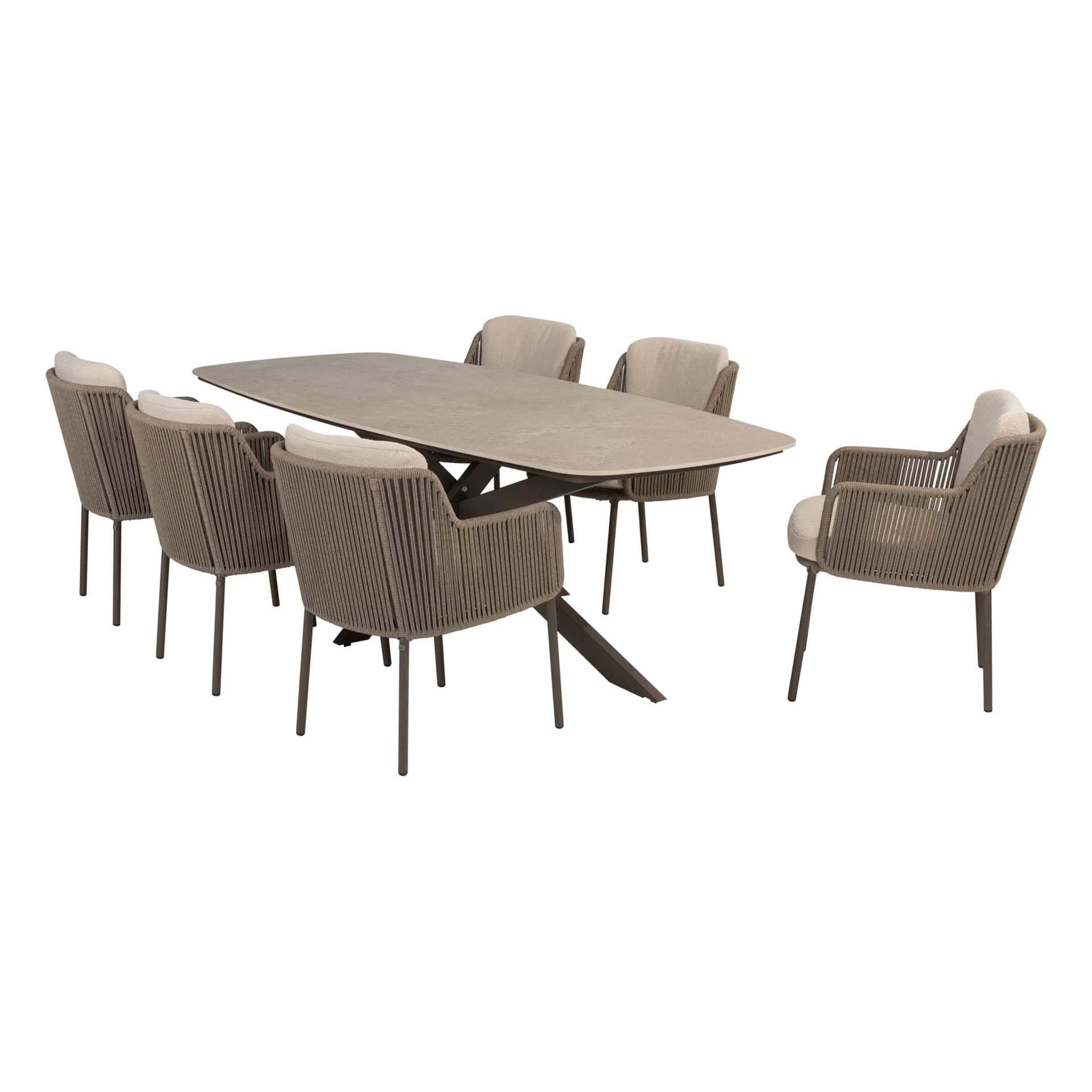 4SO Bernini dining set (6 st.) + Taste 4SO Prado tafel 240x105cm - afbeelding 3