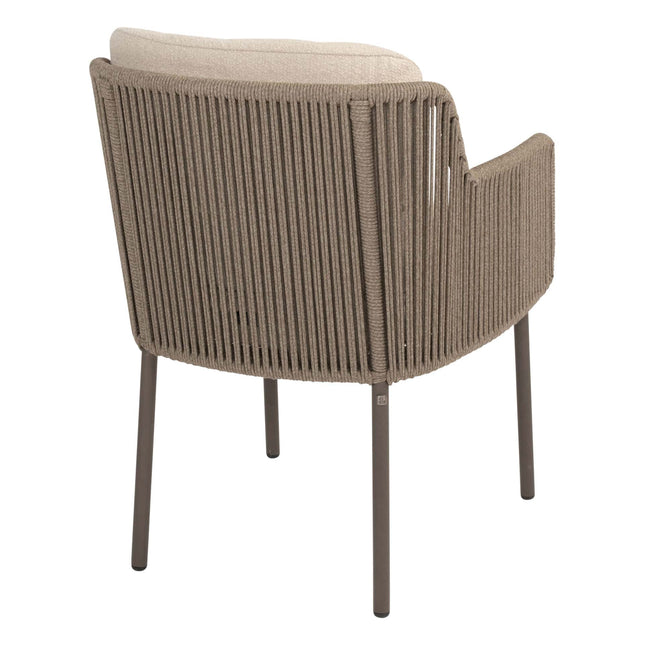 4 Seasons Outdoor Bernini Essstuhl + Arizona Tisch Keramikblatt Kieselform 240 cm