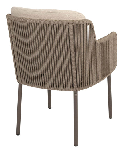 4 Seasons Outdoor Bernini Essstuhl + Taste 4SO Prado Teak Tisch Oval 240 cm Terre Onderstel