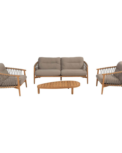 4 Seasons Outdoor Nora Lounge Set + Finn Couchtisch Kieselform 125 cm