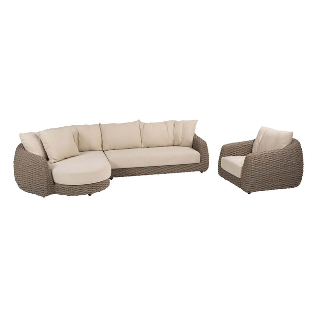 4 Seasons Outdoor Maxime Chaise Lounge Bank + Lounge Stuhl