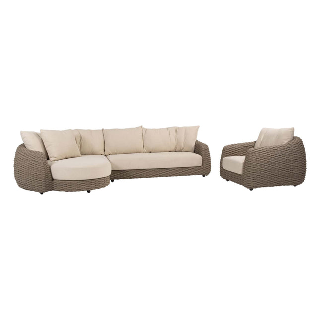 4 Seasons Outdoor Maxime Chaise Lounge Bank + Lounge Stuhl