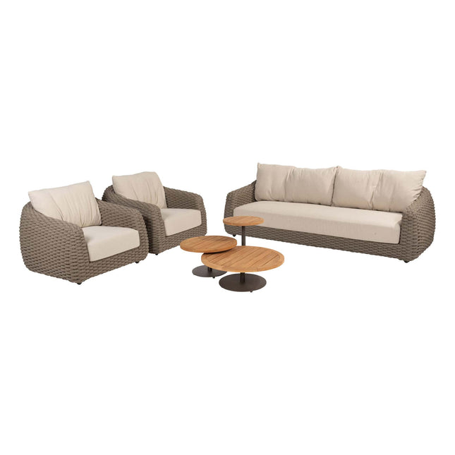 4 Seasons Outdoor Maxime Lounge Set + Volta Kaffeetische Terre