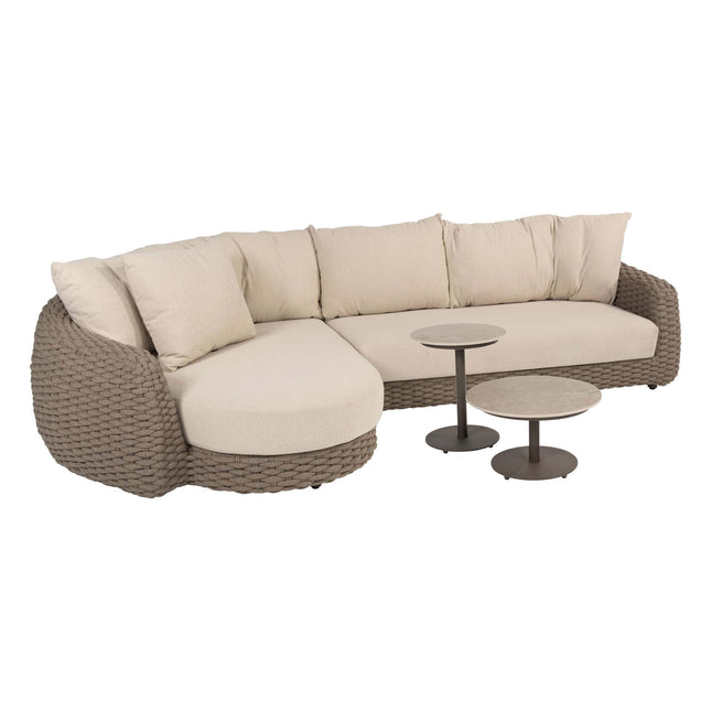 4 Seasons Outdoor Maxime Chaise Lounge Bank + Boaz Kaffeetische Terre