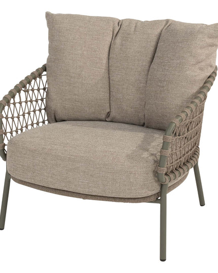 4 Seasons Outdoor Jura Bistro Lounge Set + Volta Seiten Tabelle 45 Ø CM Olive