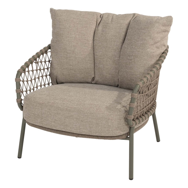 4 Seasons Outdoor Jura Bistro Lounge Set + Volta Seiten Tabelle 45 Ø CM Olive