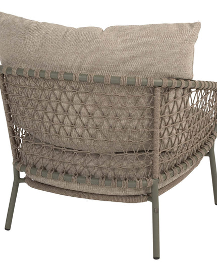 4 Seasons Outdoor Jura Bistro Lounge Set + Volta Seiten Tabelle 45 Ø CM Olive