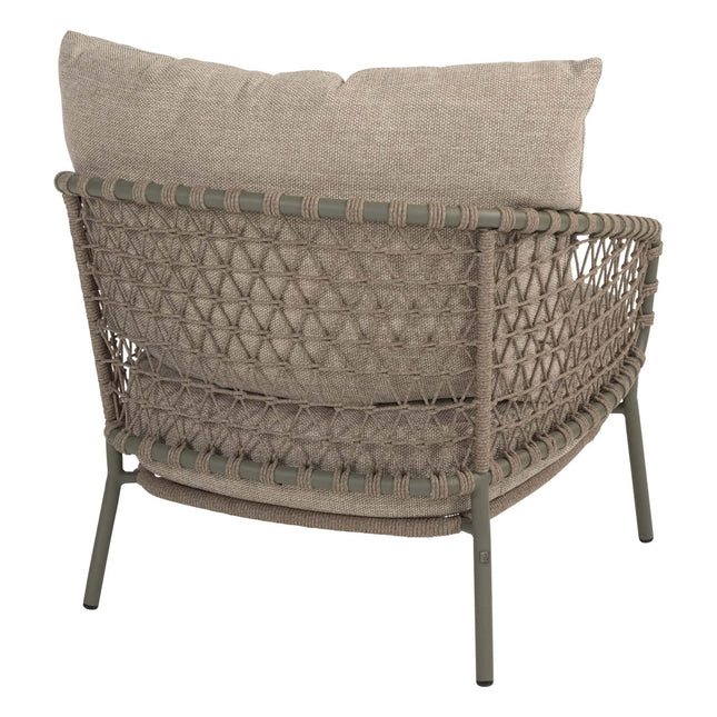 4 Seasons Outdoor Jura Bistro Lounge Set + Volta Seiten Tabelle 45 Ø CM Olive