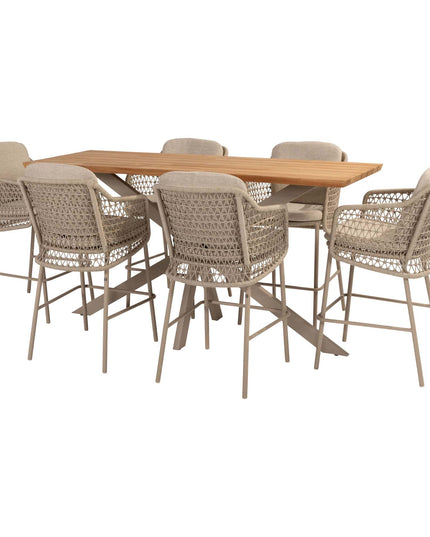 4 Seasons Outdoor Tramonti Bar Sitz + Taste 4SO Prado Bartafel Teak 200 cm Latte