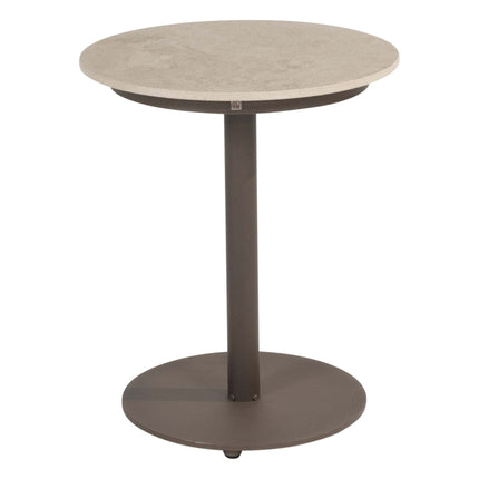4 Seasons Outdoor Boaz Side Table mit Keramiktisch -Tisch, zentrales Bein Terre 45 cm. Ø (H 55)