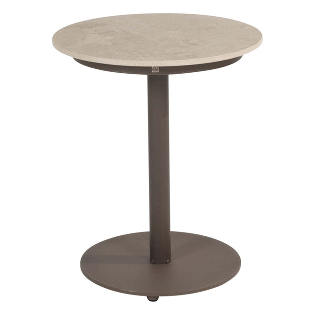 4 Seasons Outdoor Boaz Side Table mit Keramiktisch -Tisch, zentrales Bein Terre 45 cm. Ø (H 55)