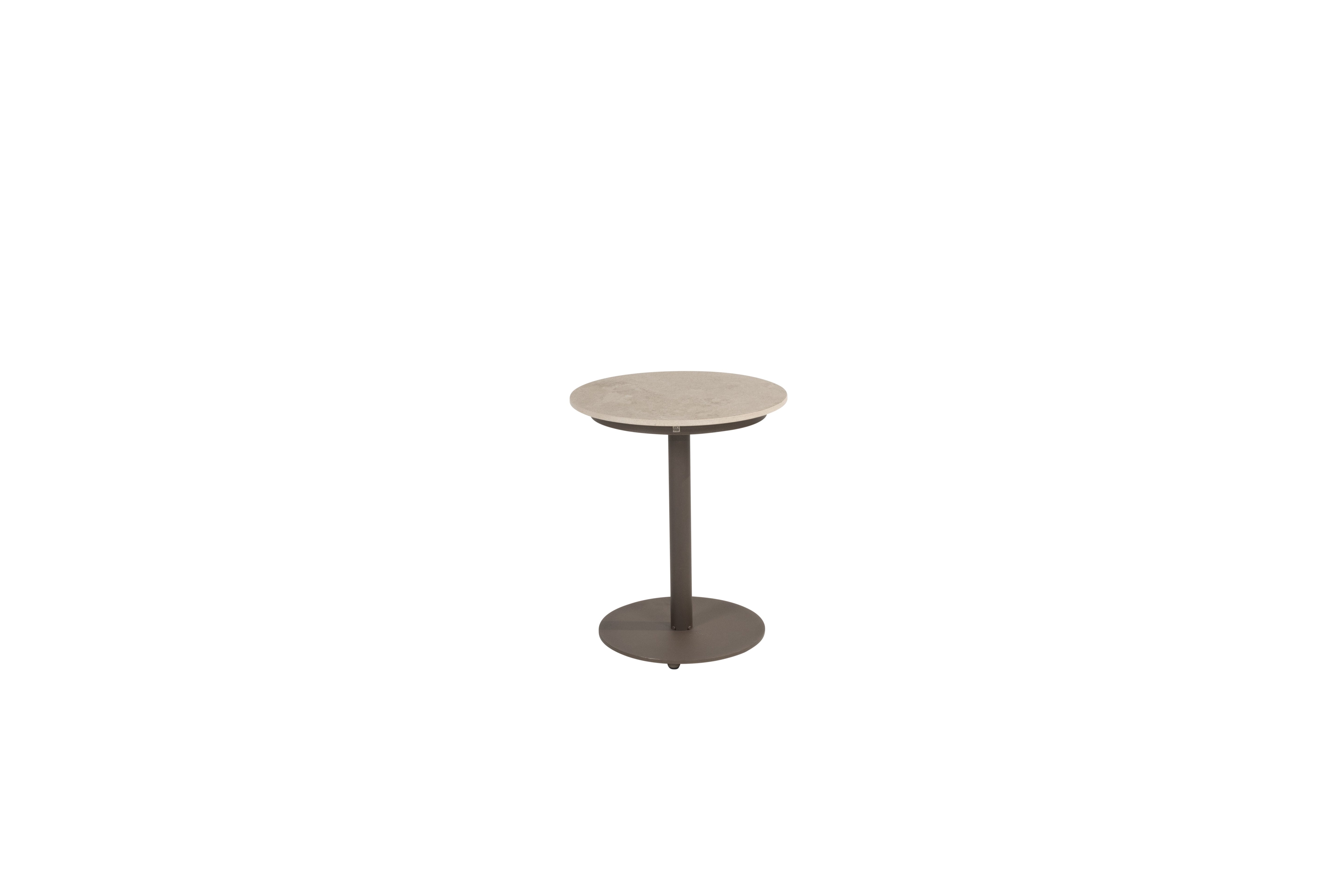 4SO Boaz side table ceramic central leg terre 45 x 55 cm. - SKU 214261