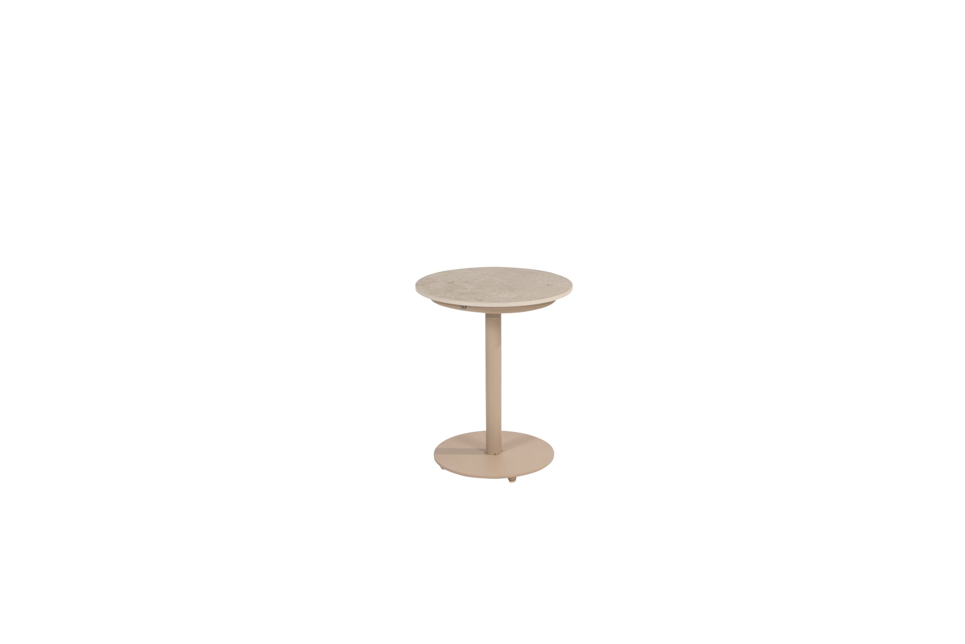 4SO Boaz side table ceramic central leg latte 45 x 55 cm. - SKU 214264