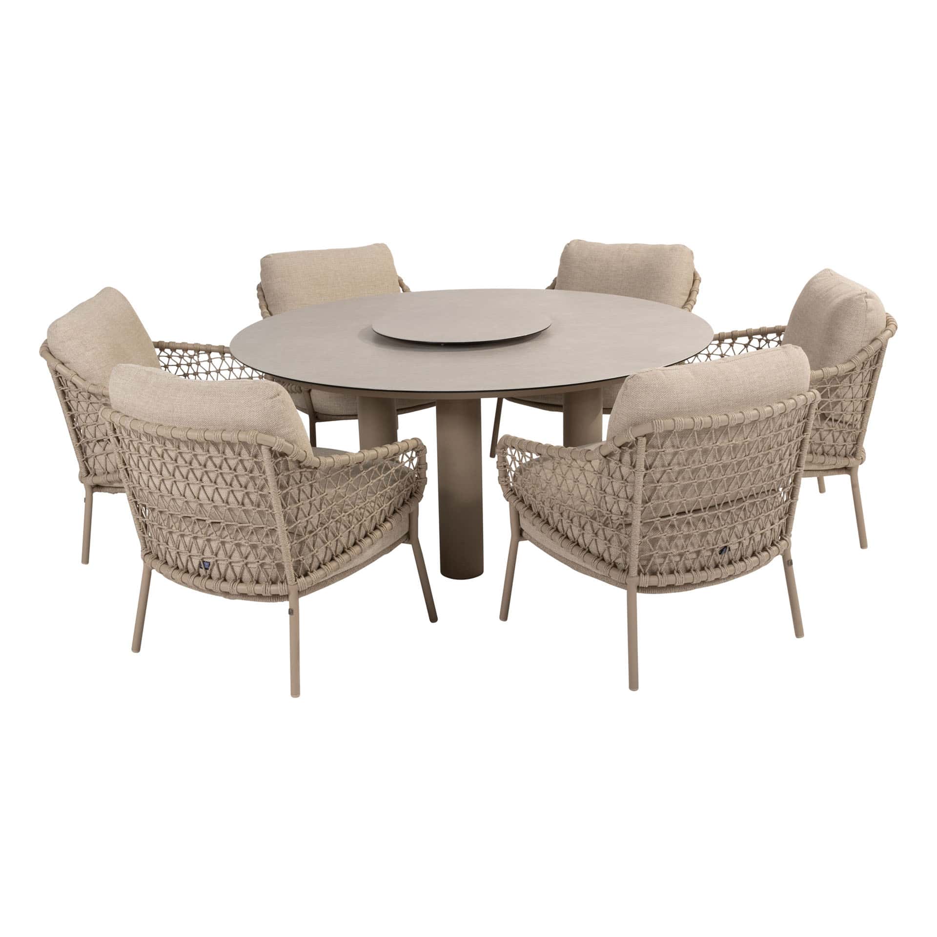 4SO Sardinia low dining set (6 st.) + Taste 4SO Donato tafel ⌀160cm - afbeelding 3