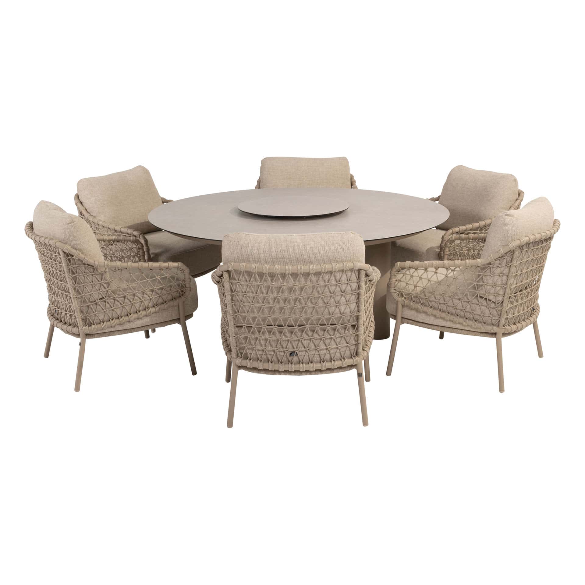4SO Sardinia low dining set (6 st.) + Taste 4SO Donato tafel ⌀160cm - afbeelding 4