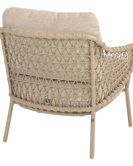 4 Seasons Outdoor Garten Sardinia niedriger Esstuhl + Taste 4SO Capri Low Ess Tisch Tisch-Fass-Form Teak 240 x 110 cm