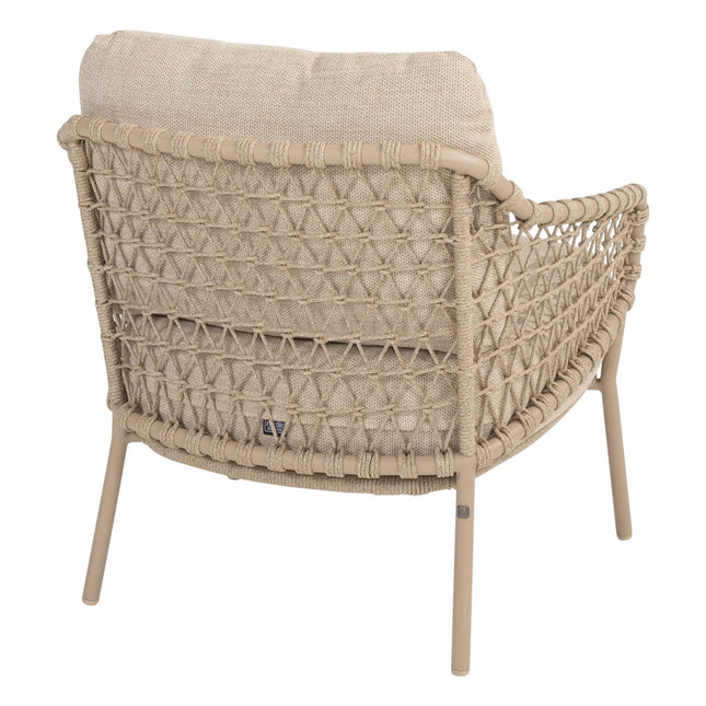 4 Seasons Outdoor Garten Sardinia niedriger Esstuhl + Taste 4SO Capri Low Ess Tisch Tisch-Fass-Form Teak 240 x 110 cm