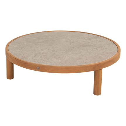 4 Seasons Outdoor Finn Couchtisch mit Keramiktisch Top 85 cm. Ø (H 25)