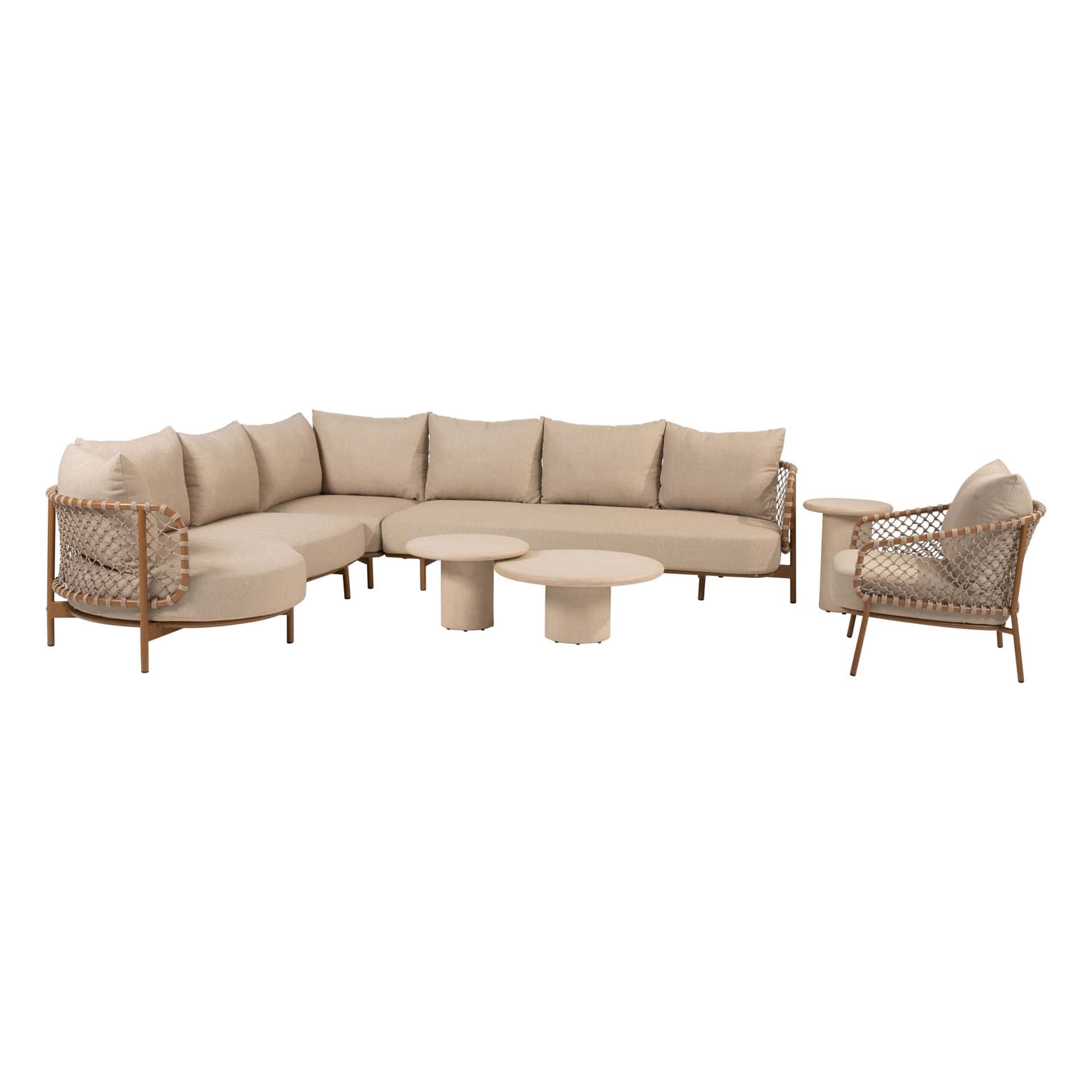 4SO Martinique lounge set amber met Hampton salontafel 80x35cm - afbeelding 4