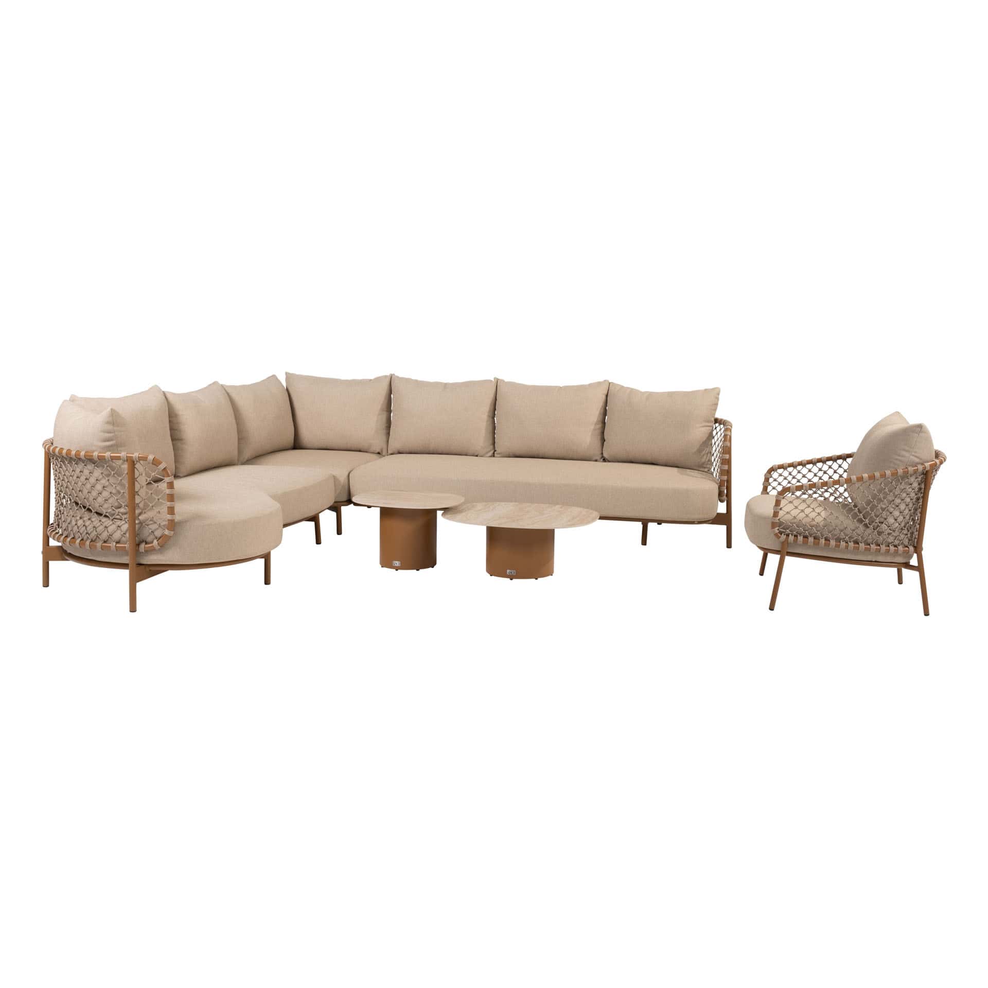 4SO Martinique lounge set amber met Sofie salontafels (2 st.) - afbeelding 12