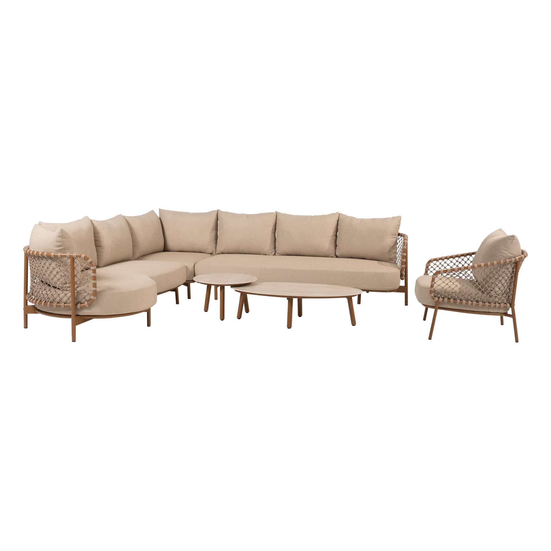 4SO Martinique lounge set amber + Taste 4SO Salute salontafels (2 st.) - afbeelding 12
