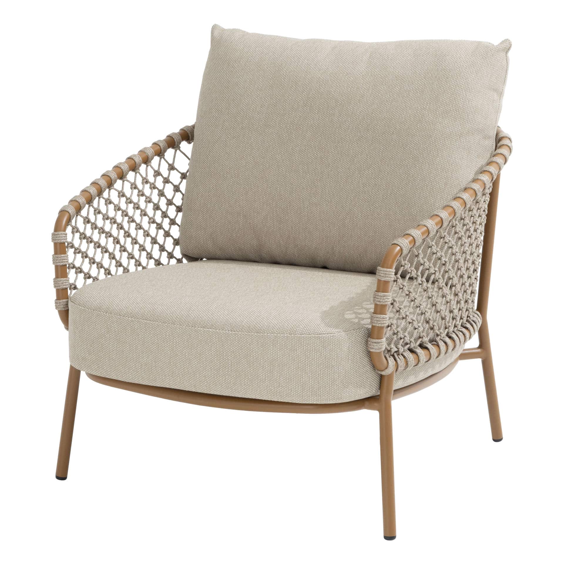 4SO Martinique lounge set amber met Hampton salontafel 65x35cm