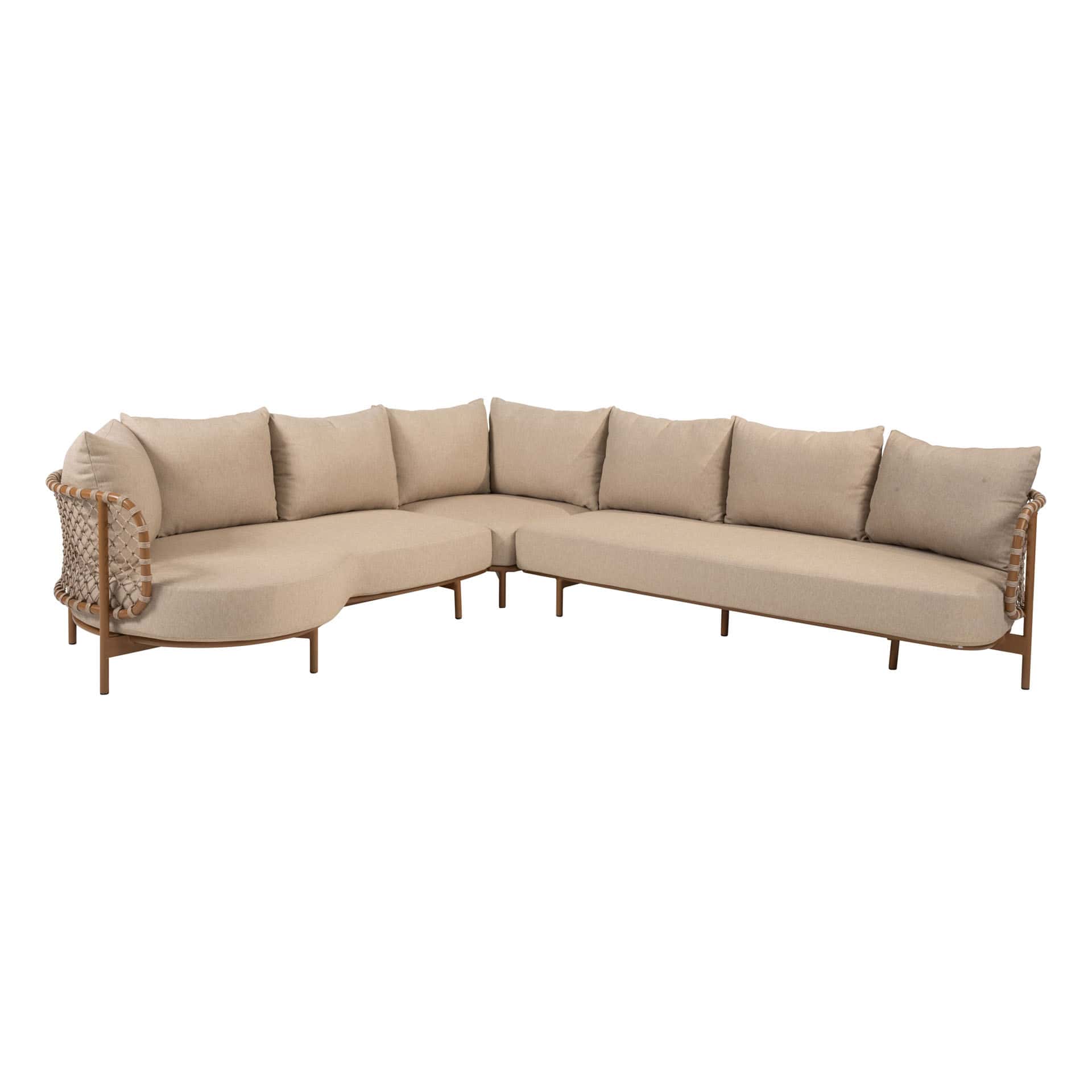 4SO Martinique modulares Ecksofa 217×191 cm amber