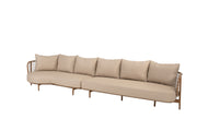4SO Martinique modulares Sofa mit Chaiselongue amber