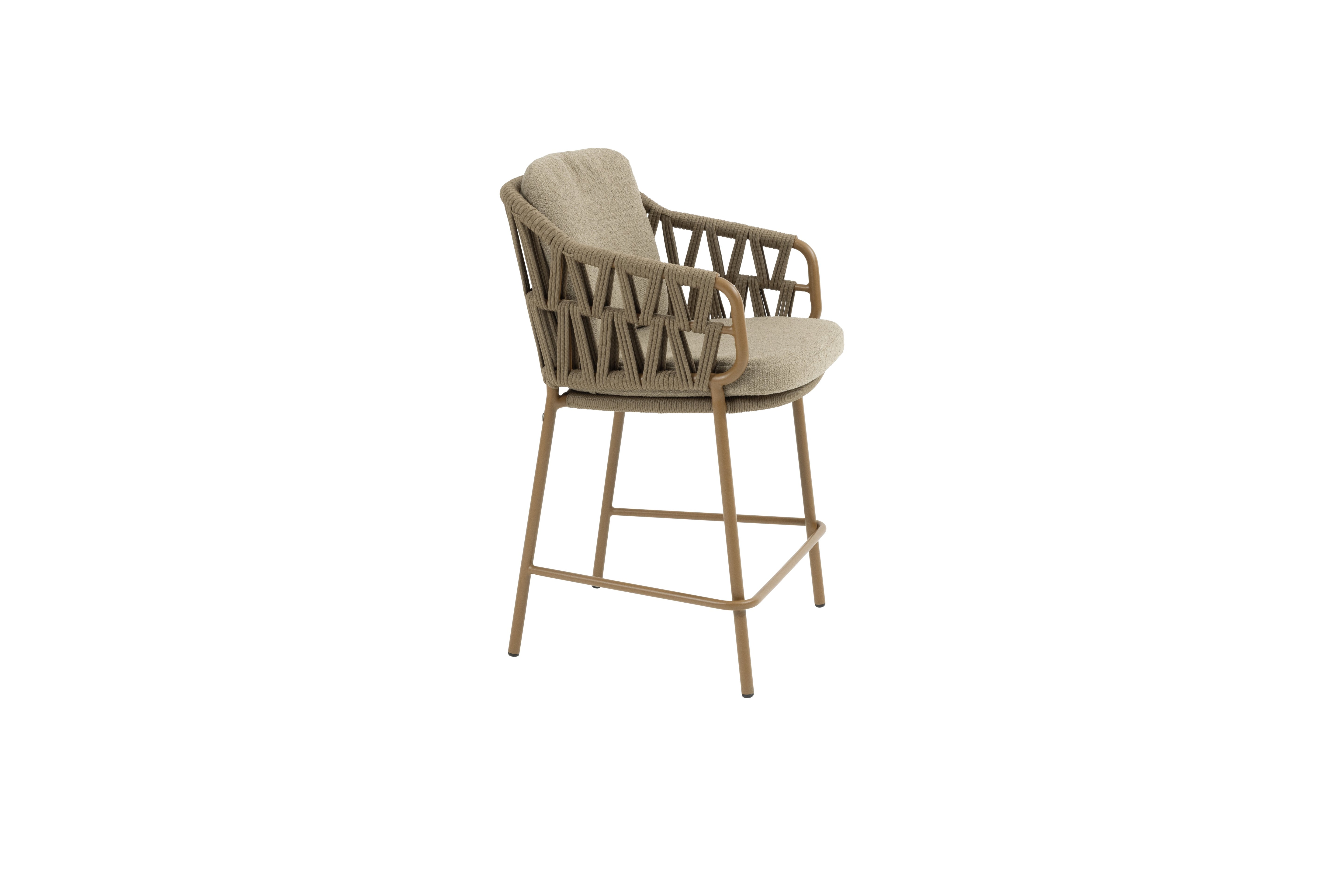 4SO Biarritz bar stoel taupe incl. 2 kussens