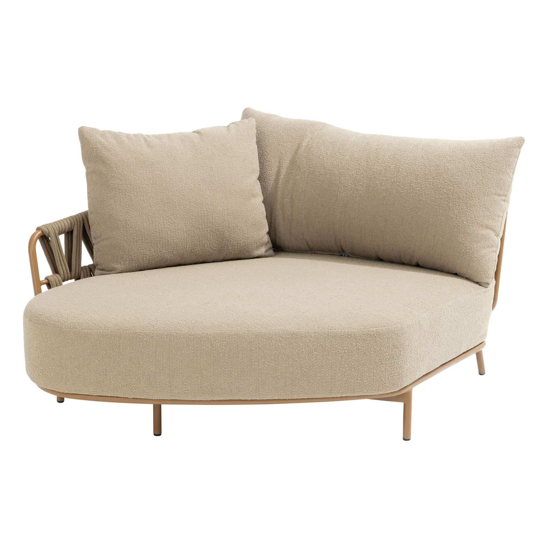 4SO Biarritz modulares Sofa mit Chaiselongue amber