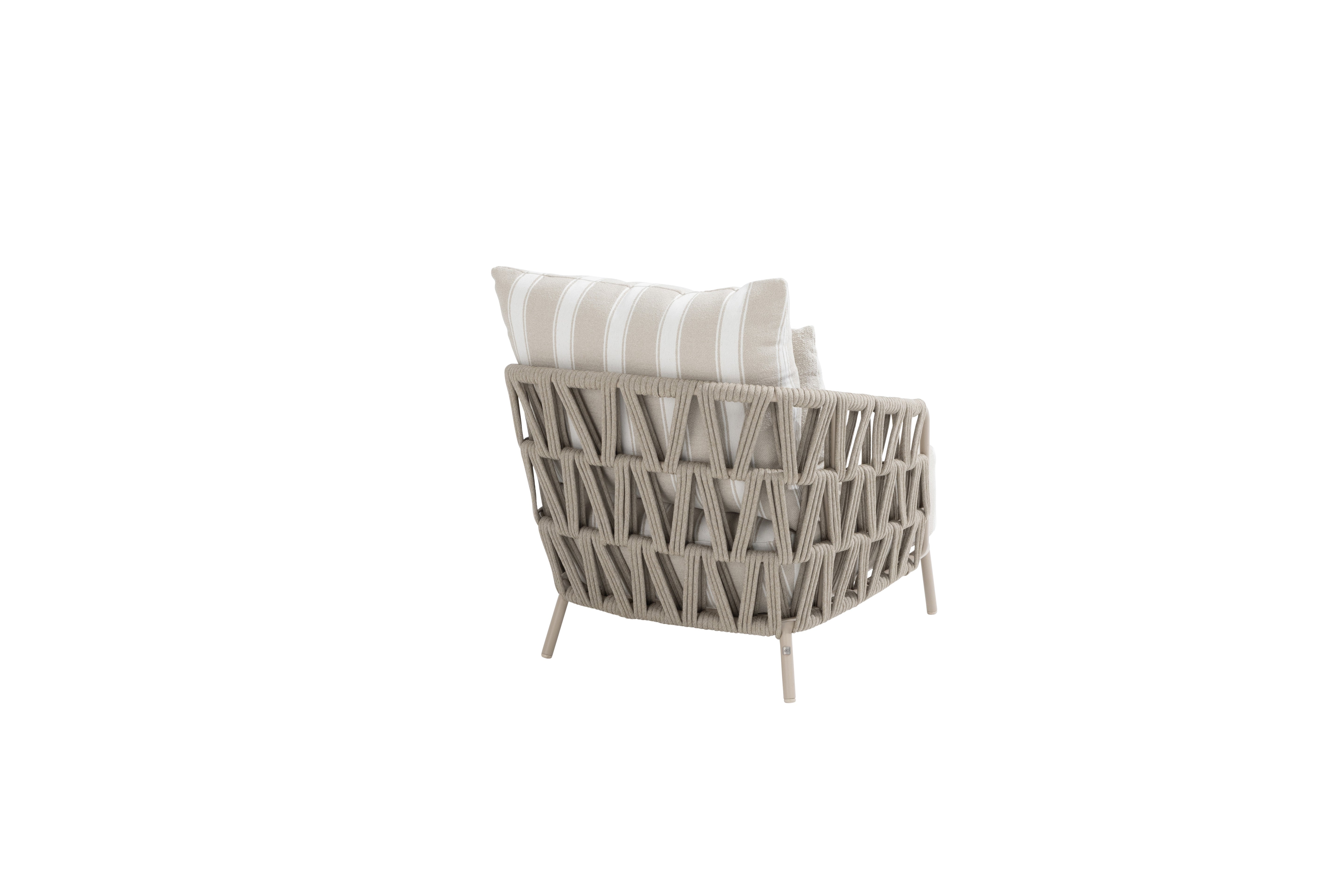 4SO Beverly Loungesessel latte inkl. 3 Kissen