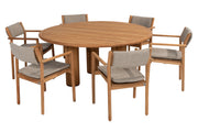 Levi dining set with Corsica dining table teak 160cm - Complete Set