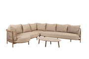Martinique modular corner lounge set amber with Salute table oval - Complete Set