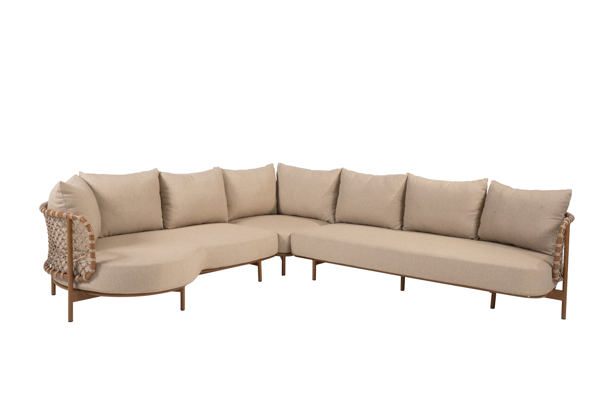 Martinique modular corner lounge set amber without tables - Complete Set