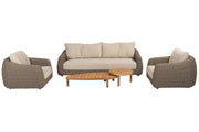 Maxime living set with Finn teak tables - Complete Set