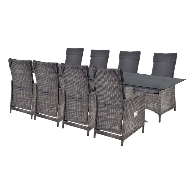 4 Seasons Outdoor Minerva Tisch HPL Blad Slate Anthrazit 280 cm