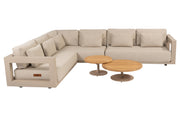 Metropolitan modular corner Latte with Volta tables - Complete Set